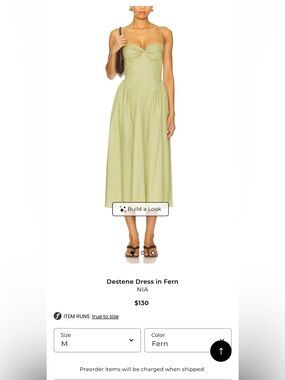 NWT NIA Destene Dress in Fern
